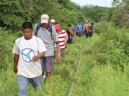 Migrantes centroamericanos atraviesan Chiapas. ARCHIVO  /
