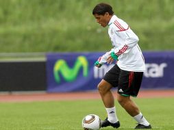 Jonathan dos Santos en una sesión de entrenamientos con el Tri antes del Mundial de Sudáfrica. MEXSPORT  /