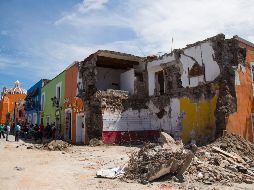 Aspecto de las viviendas en la comunidad poblana tras el terremoto de 7.1 del pasado 19 de septiembre.