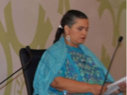 Beatriz Paredes en la Reunión Anual de Industriales. NTX  /