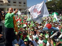 El candidato de la coalición Tiempos Mejores para Guerrero, Manuel Añorve, cerró su campaña regional en Chilpancingo. NTX  /