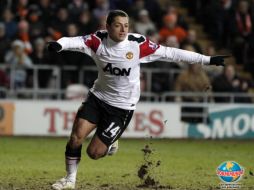 Javier 'Chicharito' Hernández vuelve a anotar con el Manchester United. REUTERS  /