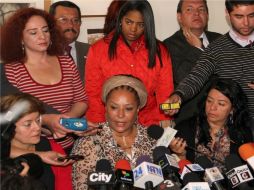 Piedad Córdoba habla sobre el rescate de cinco prisioneros de las FARC. AFP  /