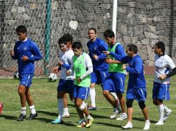 Los jugadores del conjunto celeste en una sesión de entrenamientos. MEXSPORT  /