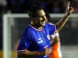 El 'Chaco' Giménez festeja una anotación que concretó frente a Chiapas. NTX  /