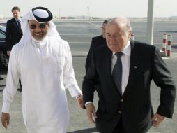 Foto de archivo de Joseph Blatter, presidente de la FIFA en Qatar. AP  /