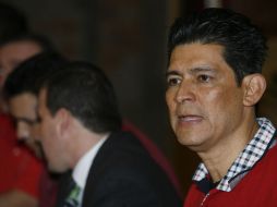 Óscar Ortíz en la rueda de prensa del Sindicato de Zapopan. M. FREYRÍA  /