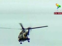 En als primeras horas del miércole spartió el helicóptero que recogerá a rehenes. ESPECIAL  /