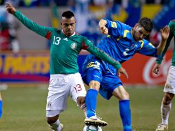 Édgar Pacheco anota su primer gol como seleccionado nacional. MEXSPORT  /