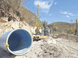 Aspecto del sitio donde se realizan las obras para la construcción de la Presa El Zapotillo. E. BARRERA  /