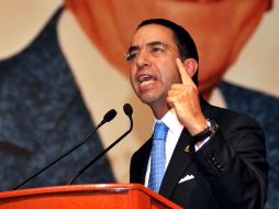 Javier Lozano ofrece un discurso en el XXIII Congreso del Sindicato de Trabajadores de la Industria Azucarera. EL UNIVERSAL  /