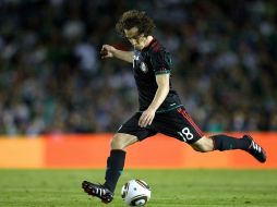 Andrés Guardado durante el Mundial de Sudáfrica 2010, con la Selección mexicana. MEXSPORT  /