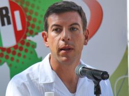 Reynoso durante su intervención en el encuentro entre presidentes municipales y diputados. S. NUÑEZ  /