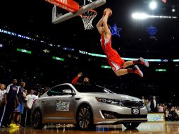 • Blake Griffin convenció a los jueces con esta clavada. EFE  /
