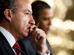 El Presidente mexicano ofreció una rueda de prensa con su par estadounidense Barack Obama. AFP  /