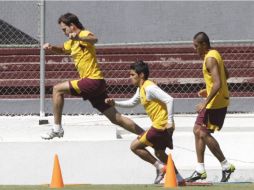 Jugadores de Estudiantes Tecos, entrenan con vista a su próximo encuentro ante los Tuzos. S. NUÑEZ  /
