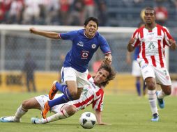 Necaxa mostró ante Cruz Azul que no dejará de pelear para seguir en la Primera División. EFE  /