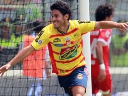 Rafael Márquez festejando una de sus anotaciones que logró en el duelo frente a los Diablos Rojos. MEXSPORT  /