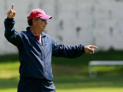 “Güero” Real durante el entrenamiento de ayer, en Verde Valle. MEXSPORT  /