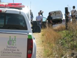 Autoridades en el sitio del hallazgo. M. PATIÑO  /