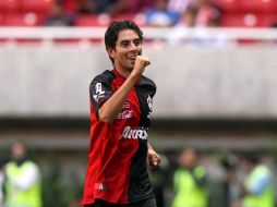Flavio Santos buscará volver a anotar a Chivas en el Clásico tapatío, en el Estadio Jalisco. MEXSPORT  /