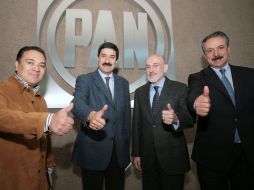 Los aspirantes del PAN a la gubernatura del Estado de México se comprometieron a apoyar la consulta ciudadana para el 27 de Marzo. NTX  /