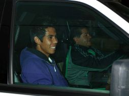 El volante del Toluca, Néstor Calderón, a su llegada al Centro de Alto Rendimiento. MEXSPORT  /