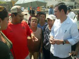 Miguel Castro, alcalde de Tlaquepaque,  reconoció que su municipio es el más afectado por las lluvias en la ZMG. A. HINOJOSA  /