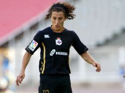 Andrés Guardado durante una sesión de entrenamiento con el Deportivo La Coruña. MEXSPORT  /