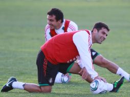 Rafael Márquez en la sesión de entrenamiento de la Selección mexicana en San Diego. MEXSPORT  /