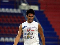 El delantero, Rafael Márquez Lugo, durante una sesión de entrenamiento. MEXSPORT  /