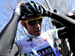 Por ahora Alberto Contador participa en la Vuelta a Cataluña, donde ayer se consolido como líder. AFP  /