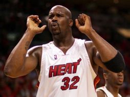 El  jugador, Shaquille O'Neal durante un partido. Foto tomada de la web del jugador.  /
