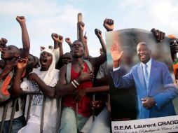 Manifestación en apoyo de Gbagbo. AP  /