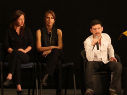 Carmen Beato, Bernardo Arellano y Francisco Cruz, durante la presentación de la película. A. CAMACHO  /