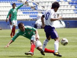 La selección Sub-17 enfrentándose a Japón en partido amistoso. NOTIMEX  /