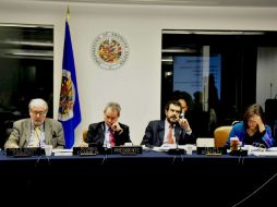 Miembros de la CIDH durante una audiencia sobre la Seguridad ciudadana y derechos humanos en México. EFE  /