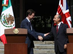 El Presidente de México ofreció un mensaje conjunto con el viceprimer ministro del Reino Unido, Nicholas Clegg. ESPECIAL  /