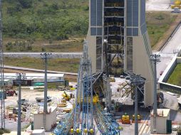 La lanzadera es casi idéntica a las otras de Soyuz en Kazajistán y Rusia. EFE  /