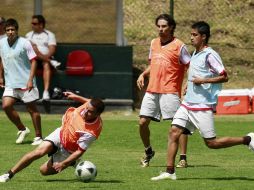 Los jugadores del Atlas se entrenan para su próximo enfrentamiento. MEXSPORT  /