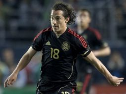 Andrés Guardado durante el juego amistoso contra Venezuela, disputado en San Diego. MEXSPORT  /