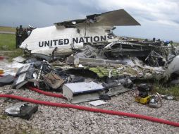 El avión de la ONU se estrelló mientras intentaba aterrizar en el aeropuerto de Kinshasa. REUTERS  /