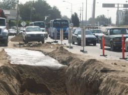 Aspecto de las obras en Periférico. E. VARGAS  /