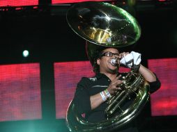 El grupo Nortec, en su presentación durante el festival. NTX  /