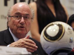 Joseph Blatter durante una conferencia de prensa en Honduras. REUTERS  /