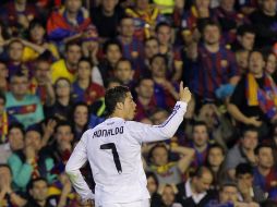 Cristiano Ronaldo festeja su anotación. AP  /