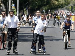 Quienes no salieron de la ciudad aprovecharon para hacer un poco de deporte en la ruta de cada domingo. M. FREYRIA  /