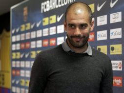 Josep Guardiola durante una conferencia de prensa. EFE  /