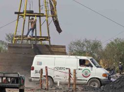 Vista de la entrada de la mina en Sabinas. El cuerpo sacado esta tarde fue trasladado al Semefo. EL UNIVERSAL  /