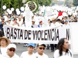 Aspecto de la marcha por la paz en Jalisco. E. PACHECO  /